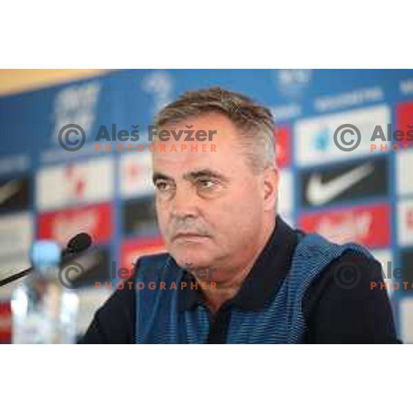Tomaz Kavcic, head coach of Slovenia National Football team during press conference NZS, Brdo pri Kranju, Slovenia on August 29, 2018