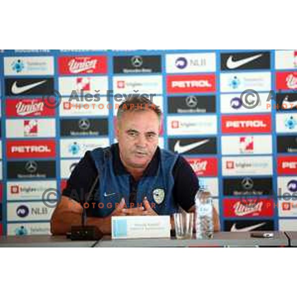 Tomaz Kavcic, head coach of Slovenia National Football team during press conference NZS, Brdo pri Kranju, Slovenia on August 29, 2018