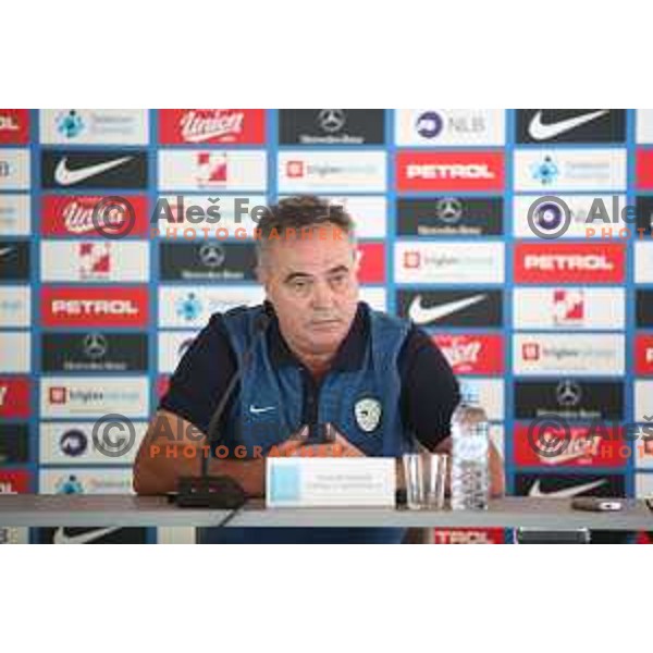 Tomaz Kavcic, head coach of Slovenia National Football team during press conference NZS, Brdo pri Kranju, Slovenia on August 29, 2018