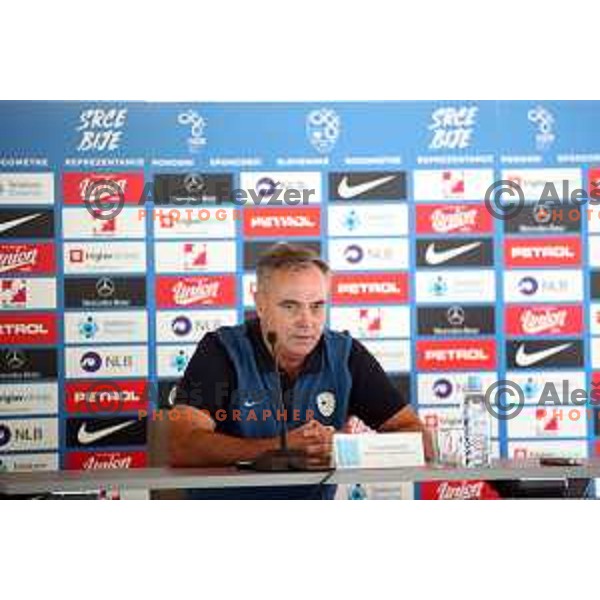 Tomaz Kavcic, head coach of Slovenia National Football team during press conference NZS, Brdo pri Kranju, Slovenia on August 29, 2018