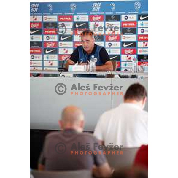 Tomaz Kavcic, head coach of Slovenia National Football team during press conference NZS, Brdo pri Kranju, Slovenia on August 29, 2018