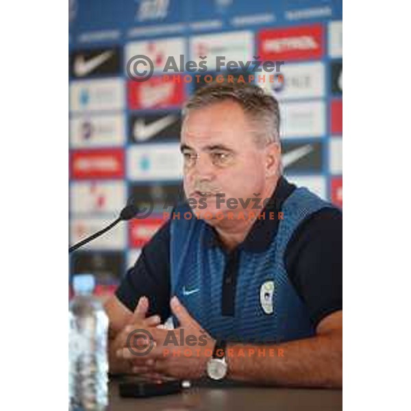 Tomaz Kavcic, head coach of Slovenia National Football team during press conference NZS, Brdo pri Kranju, Slovenia on August 29, 2018