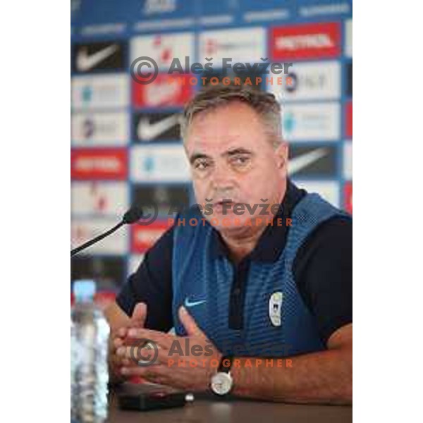 Tomaz Kavcic, head coach of Slovenia National Football team during press conference NZS, Brdo pri Kranju, Slovenia on August 29, 2018