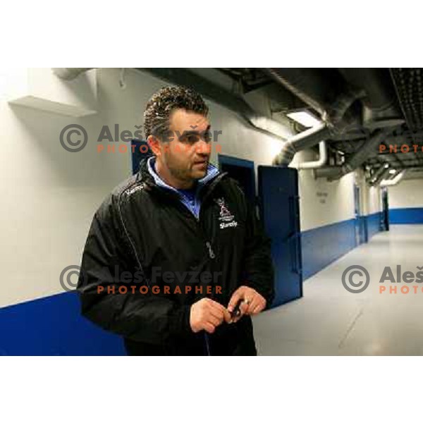 Norway, Stavanger, 21/01/2008. Boris DENIC, Slovenian team assistent coach after the press conference after preliminary group matches on EC 2008.