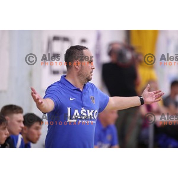 Branko Tamse in action during Slovenian Handball SuperCup between Krka and Celje Pivovarna Lasko in Novo Mesto, Slovenia on September 5, 2018