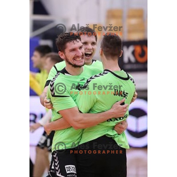 action during Slovenian Handball SuperCup between Krka and Celje Pivovarna Lasko in Novo Mesto, Slovenia on September 5, 2018