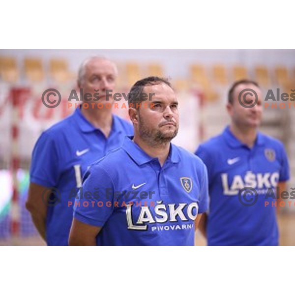 Branko Tamse in action during Slovenian Handball SuperCup between Krka and Celje Pivovarna Lasko in Novo Mesto, Slovenia on September 5, 2018