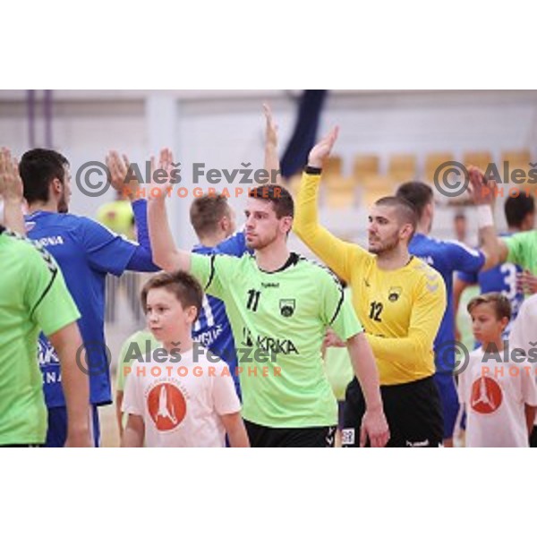 Kristjan Prsina during Slovenian Handball SuperCup between Krka and Celje Pivovarna Lasko in Novo Mesto, Slovenia on September 5, 2018