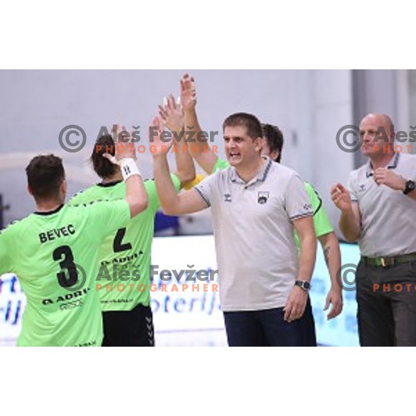 Mirko Skoko, head coach of Krka in action during Slovenian Handball SuperCup between Krka and Celje Pivovarna Lasko in Novo Mesto, Slovenia on September 5, 2018