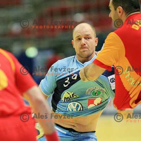 Norway, Stavanger, 22/01/2008. Goran KOZOMARA(3) during the first European Handball Championship main round match. 