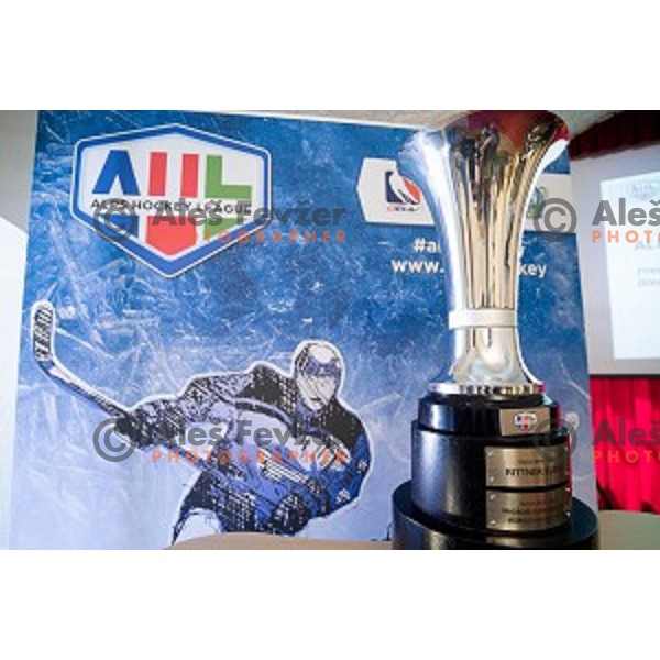 at the pre season press conference of the Alps Hockey League, Bled Castle, Bled, Slovenia