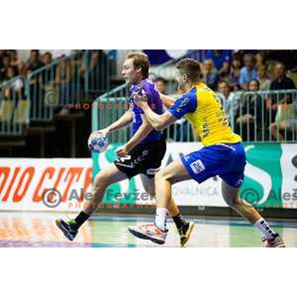 in action during handball match between Maribor Branik and Koper 2013, played in Dvorana Tabor, Maribor, Slovenia on September 13, 2018