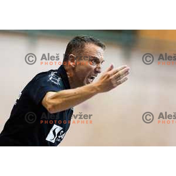 Peter Micovic, head coach of Koper 2013 during handball match between Maribor Branik and Koper 2013, played in Dvorana Tabor, Maribor, Slovenia on September 13, 2018