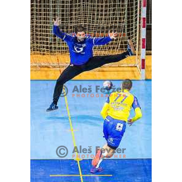 Marin Durica in action during handball match between Maribor Branik and Koper 2013, played in Dvorana Tabor, Maribor, Slovenia on September 13, 2018