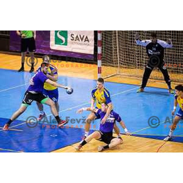 in action during handball match between Maribor Branik and Koper 2013, played in Dvorana Tabor, Maribor, Slovenia on September 13, 2018