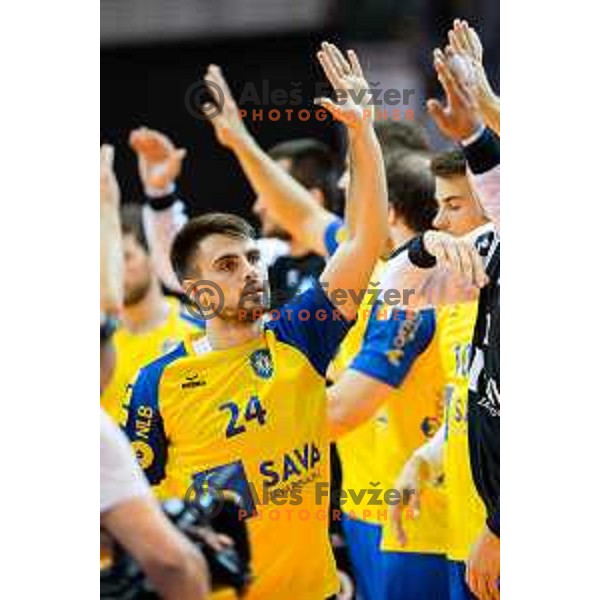 Tilen Sokolic prior to handball match between Maribor Branik and Koper 2013, played in Dvorana Tabor, Maribor, Slovenia on September 13, 2018