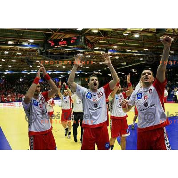 Norway, Stavanger, 22/01/2008. Polish team after finishing the first European Handball Championship main round match. 