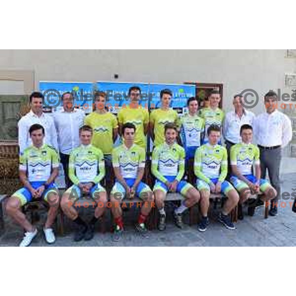 Primoz Roglic of Slovenia Cycling team at press conference in Dvor Jezersek, Brnik before departure to World Cycling Championships 2018 in Innsbruck on September 17, 2018