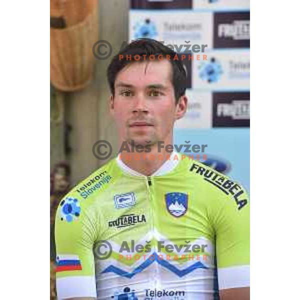 Slovenia Cycling team at press conference in Dvor Jezersek, Brnik before departure to World Cycling Championships 2018 in Innsbruck on September 17, 2018