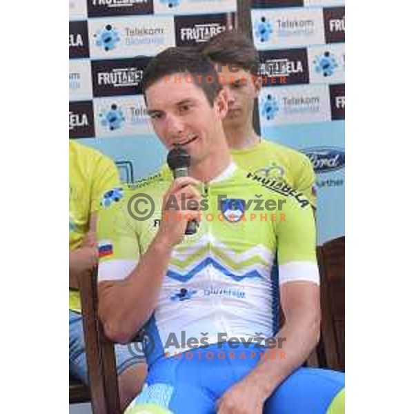 Jan Polanc of Slovenia Cycling team at press conference in Dvor Jezersek, Brnik before departure to World Cycling Championships 2018 in Innsbruck on September 17, 2018