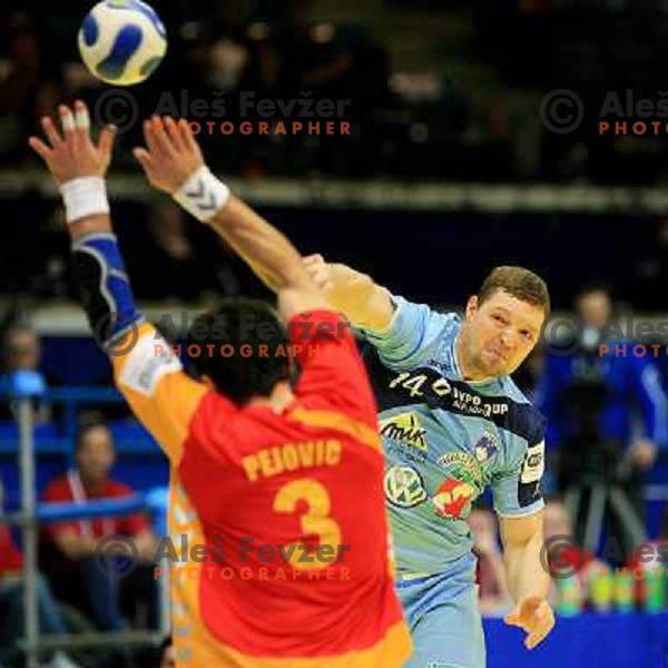 Norway, Stavanger, 22/01/2008. Rok PRAZNIK (14) during the first European Handball Championship main round match. 