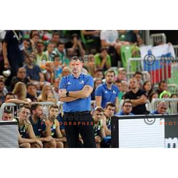 action during FIBA Basketball World Cup 2019 European Qualifiers match between Slovenia and Turkey in Ljubljana, Slovenia on September 17, 2018