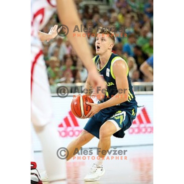 action during FIBA Basketball World Cup 2019 European Qualifiers match between Slovenia and Turkey in Ljubljana, Slovenia on September 17, 2018