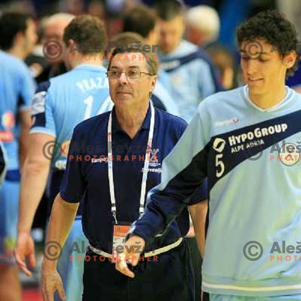 Norway, Stavanger, 22/01/2008. Miro POZUN, Slovenian team headcoach after the first European Handball Championship main round match. 