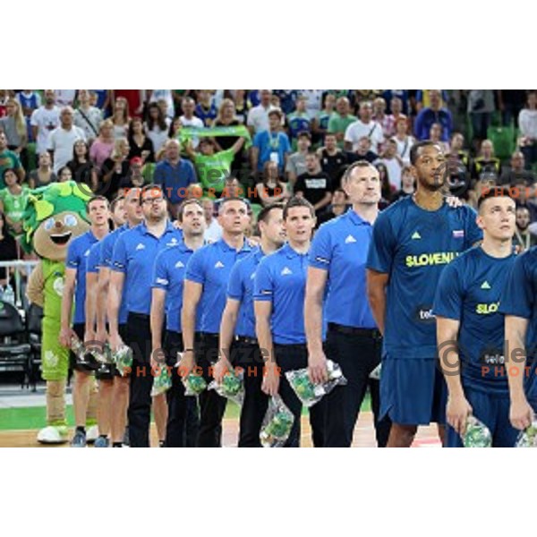 action during FIBA Basketball World Cup 2019 European Qualifiers match between Slovenia and Turkey in Ljubljana, Slovenia on September 17, 2018