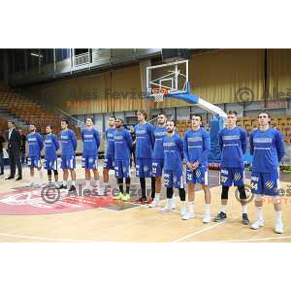 of Petrol Olimpija in action during Slovenian SuperCup basketball match between Petrol Olimpija and Sixt Primorska in Tivoli Hall, Ljubljana on September 24,2018