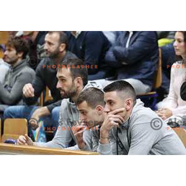 of Petrol Olimpija in action during Slovenian SuperCup basketball match between Petrol Olimpija and Sixt Primorska in Tivoli Hall, Ljubljana on September 24,2018