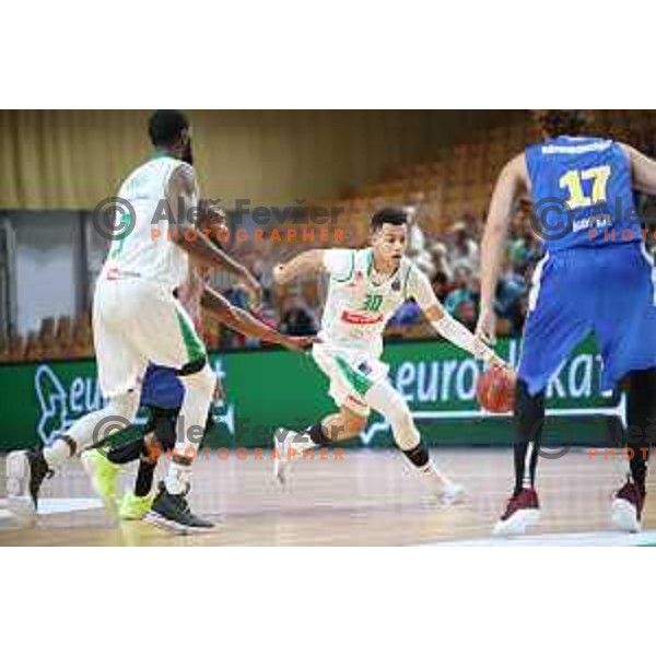 Yssuf Sanon during Slovenian SuperCup basketball match between Petrol Olimpija and Sixt Primorska in Tivoli Hall, Ljubljana on September 24,2018