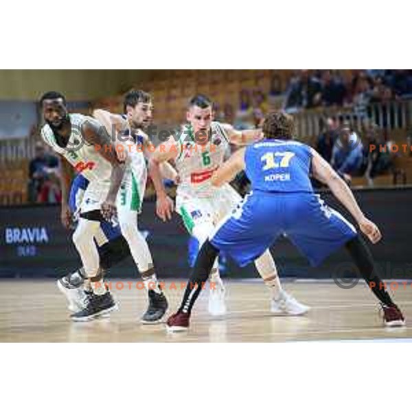 Jan Span during Slovenian SuperCup basketball match between Petrol Olimpija and Sixt Primorska in Tivoli Hall, Ljubljana on September 24,2018