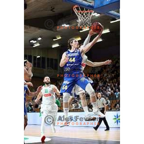 Luka Voncina during Slovenian SuperCup basketball match between Petrol Olimpija and Sixt Primorska in Tivoli Hall, Ljubljana on September 24,2018