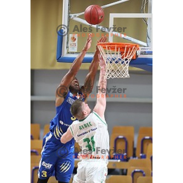 during Slovenian SuperCup basketball match between Petrol Olimpija and Sixt Primorska in Tivoli Hall, Ljubljana on September 24,2018