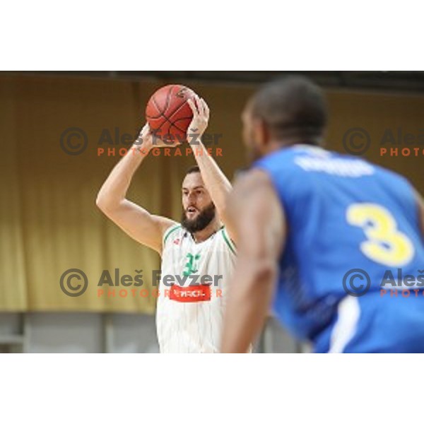 during Slovenian SuperCup basketball match between Petrol Olimpija and Sixt Primorska in Tivoli Hall, Ljubljana on September 24,2018