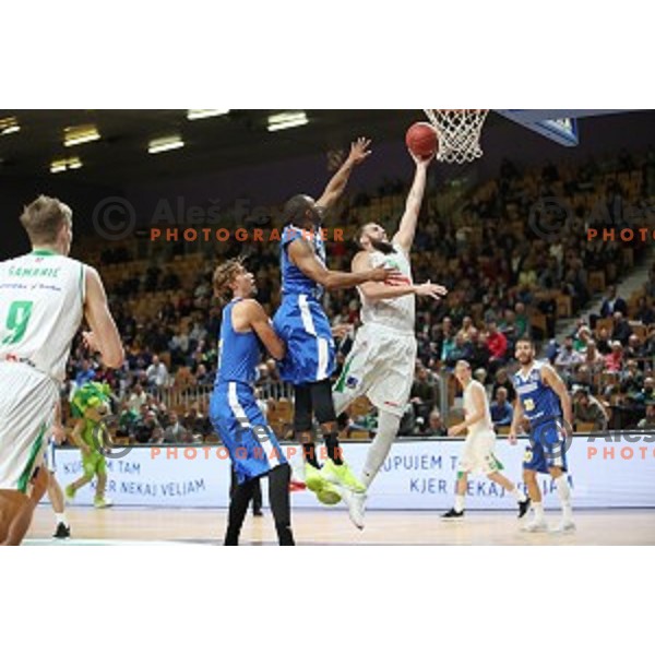 during Slovenian SuperCup basketball match between Petrol Olimpija and Sixt Primorska in Tivoli Hall, Ljubljana on September 24,2018