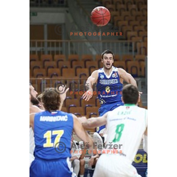 Marjan Cakarun during Slovenian SuperCup basketball match between Petrol Olimpija and Sixt Primorska in Tivoli Hall, Ljubljana on September 24,2018