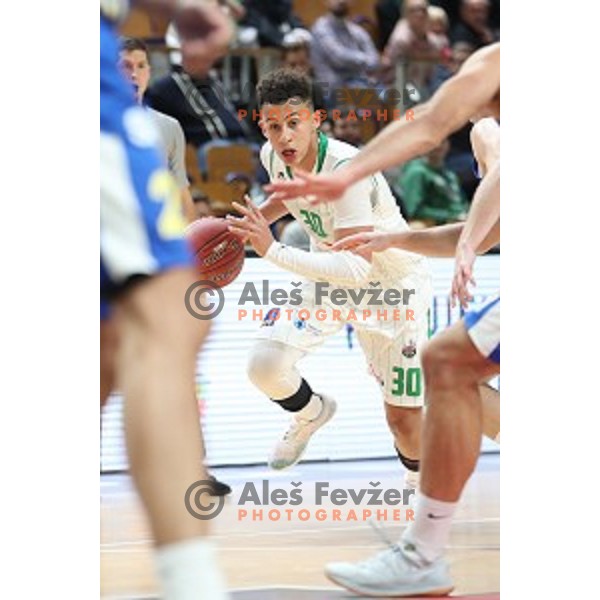 Issuf Sanon during Slovenian SuperCup basketball match between Petrol Olimpija and Sixt Primorska in Tivoli Hall, Ljubljana on September 24,2018