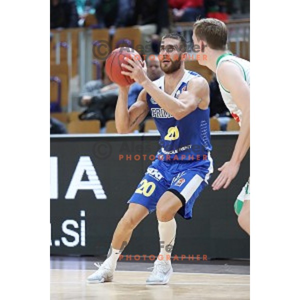 during Slovenian SuperCup basketball match between Petrol Olimpija and Sixt Primorska in Tivoli Hall, Ljubljana on September 24,2018