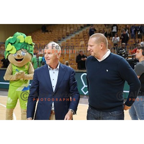 during Slovenian SuperCup basketball match between Petrol Olimpija and Sixt Primorska in Tivoli Hall, Ljubljana on September 24,2018