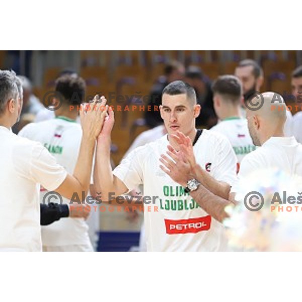 during Slovenian SuperCup basketball match between Petrol Olimpija and Sixt Primorska in Tivoli Hall, Ljubljana on September 24,2018