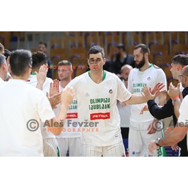 during Slovenian SuperCup basketball match between Petrol Olimpija and Sixt Primorska in Tivoli Hall, Ljubljana on September 24,2018