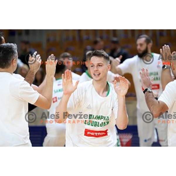 during Slovenian SuperCup basketball match between Petrol Olimpija and Sixt Primorska in Tivoli Hall, Ljubljana on September 24,2018