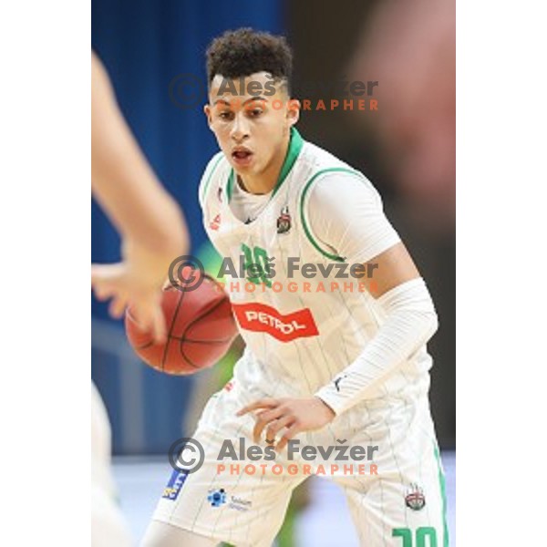 Issuf Sanon during Slovenian SuperCup basketball match between Petrol Olimpija and Sixt Primorska in Tivoli Hall, Ljubljana on September 24,2018