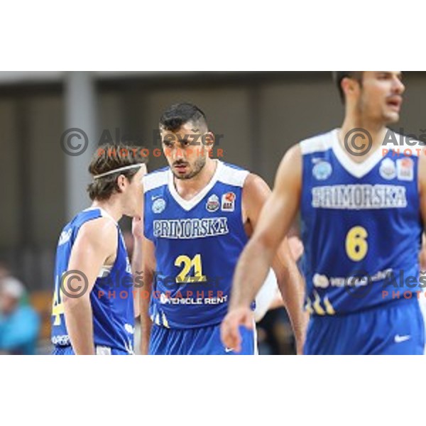 during Slovenian SuperCup basketball match between Petrol Olimpija and Sixt Primorska in Tivoli Hall, Ljubljana on September 24,2018