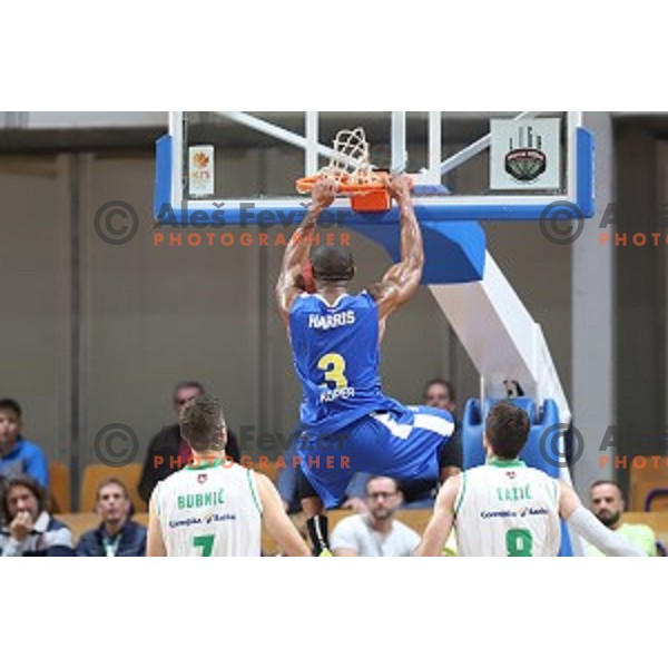 during Slovenian SuperCup basketball match between Petrol Olimpija and Sixt Primorska in Tivoli Hall, Ljubljana on September 24,2018