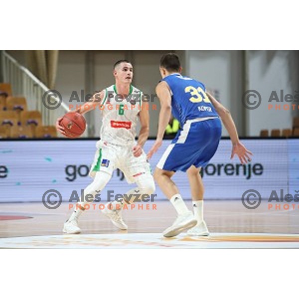 Jan Span during Slovenian SuperCup basketball match between Petrol Olimpija and Sixt Primorska in Tivoli Hall, Ljubljana on September 24,2018