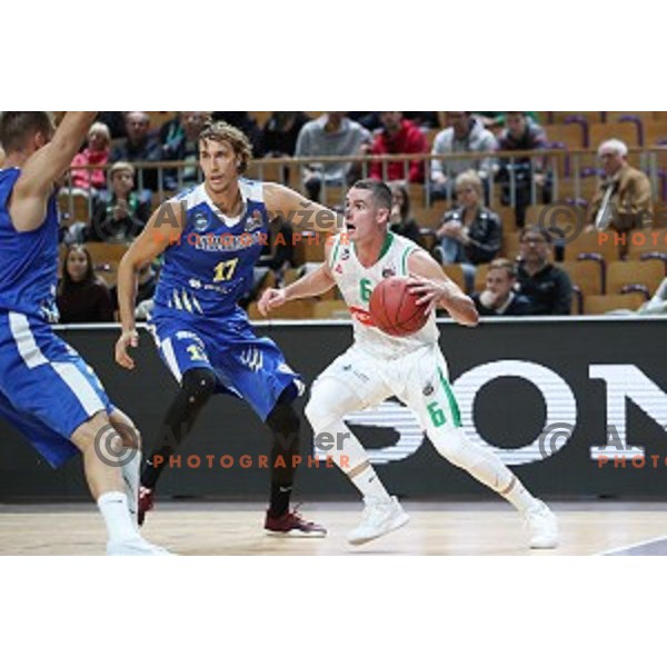 Jan Span during Slovenian SuperCup basketball match between Petrol Olimpija and Sixt Primorska in Tivoli Hall, Ljubljana on September 24,2018