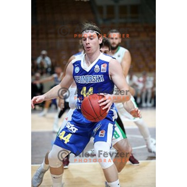 Luka Voncina during Slovenian SuperCup basketball match between Petrol Olimpija and Sixt Primorska in Tivoli Hall, Ljubljana on September 24,2018